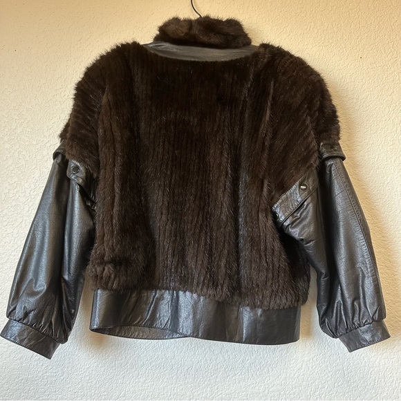Vintage Weiss 80’s Mink & Leather Jacket or Vest - Picture 2 of 15